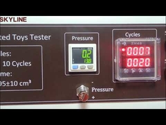 Teste de durabilidade de brinquedos acionados pela boca