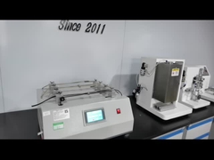 SATRA PM 154 Tester de resistência ao esfregão, 4 grupos de teste Tester de resistência à abrasão do atacador