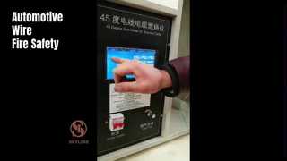 Testador de inflamabilidade de cabos automotivos ISO 6722