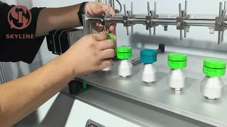 Testador de dobradiça de tampa para cosméticos
