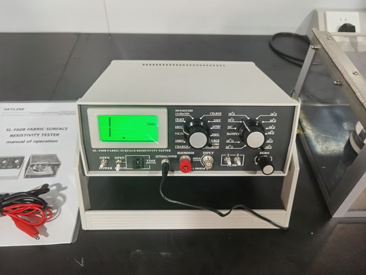comprar Teste de resistência da superfície do tecido têxtil com tensão de medição DC100V e medição de resistência de 2 × 1014Ω para conformidade com a EN 1149-1/ EN 1149-2/ AATCC 76/ BS 6524 Fabricação em linha