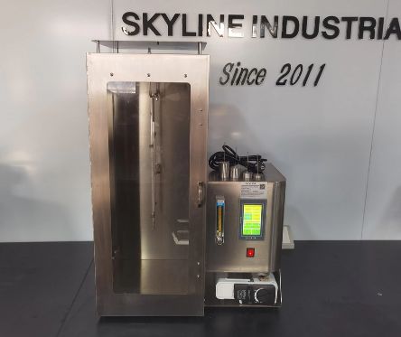 Bom preço Testador de Combustão Vertical para Têxteis com Retardamento de Chama, em conformidade com 16CFR1615/1616, com Altura da Chama de 40±2mm e Tempo de Queima de 12s on-line